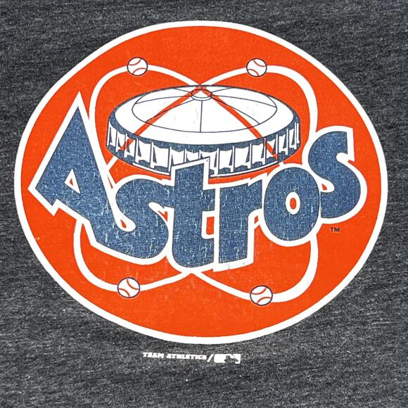 Houston Astros Team Athletics T-Shirt Majestic Astrodome Retro Logo Boys XL - Picture 3 of 6
